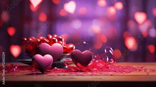 valentines background with candles