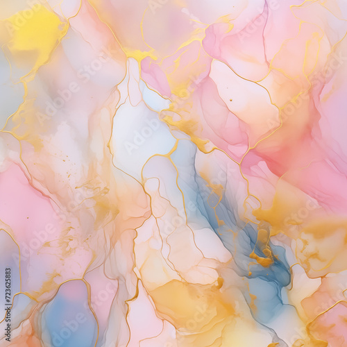 Alcohol ink pattern in pastel colors