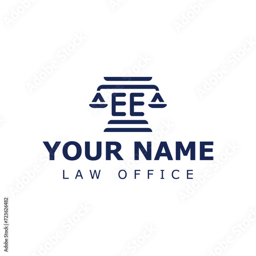 Letters EE Legal Logo, suitable for lawyer, legal, or justice with EE initials