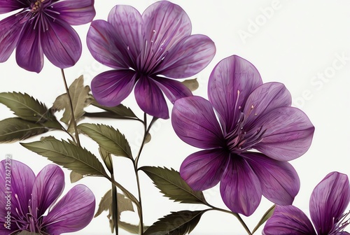 Purple border isolated on white artistic background from Generative AI
