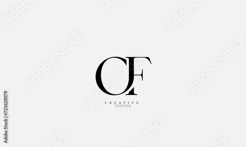 Alphabet letters Initials Monogram logo OF FO O F