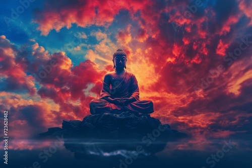 buddha in the clouds photo