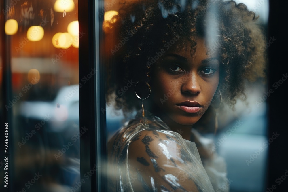 woman in a cafeteriat with a coffee through glass, blurred glass background, woman in a cafeteriat with a coffee through glass, blurred glass background,