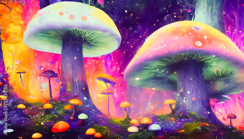 Magic Mushrooms in the Forest