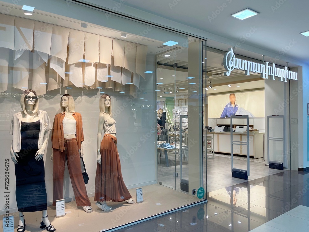 Stradivarius brand store in Yerevan Mall. Capital city of Armenia