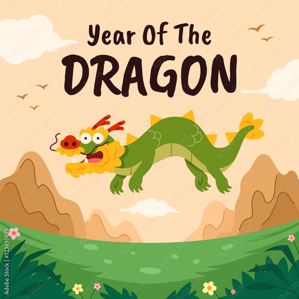 Flying Green Dragon Across The Hill Flying Green Dragon Across The Hill