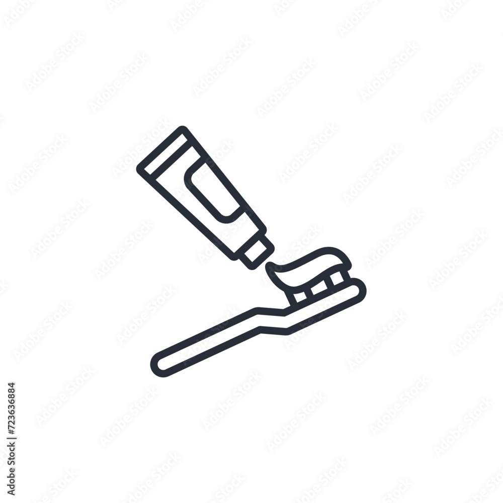 toothpaste icon. vector.Editable stroke.linear style sign for use web design,logo.Symbol illustration. toothpaste icon. vector.Editable stroke.linear style sign for use web design,logo.Symbol illustration.