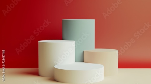 Modern podium display for product design. Abstract background with platform for product display.