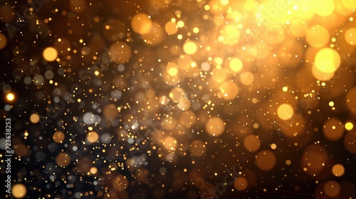 gold glow particle abstract bokeh background