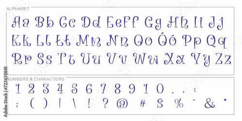 Alphabet Split Monogram, Split Letter Monogram, Alphabet Frame Font. Laser cut template. Initial monogram letters.