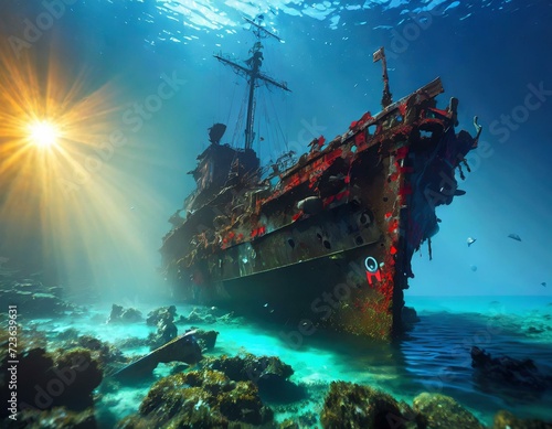 the wreck of the ship © White Shark