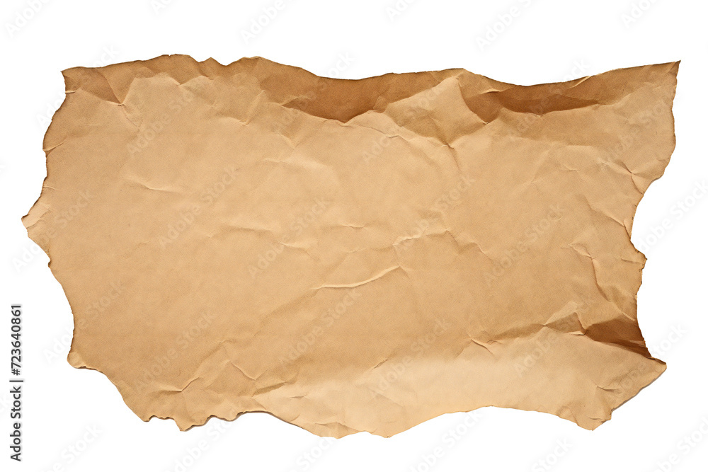 Piece of torn cardboard paper on transparent PNG background Generative Ai Piece of torn cardboard paper on transparent PNG background Generative Ai