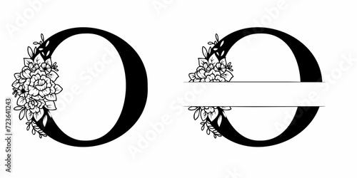 Alphabet Split Monogram, Split Letter Monogram, Alphabet Frame Font. Laser cut template. Initial monogram letters.