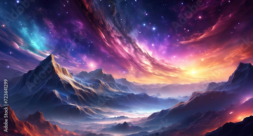 Wonderful Colorful abstract cosmos background