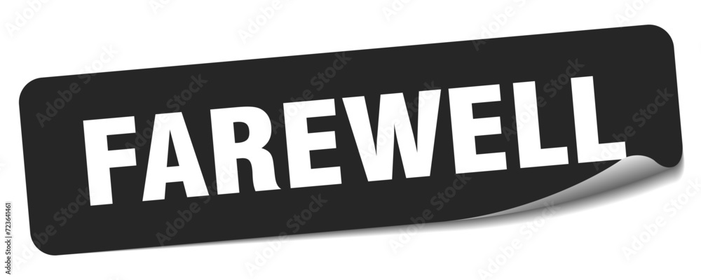 farewell sticker. farewell label farewell sticker. farewell label