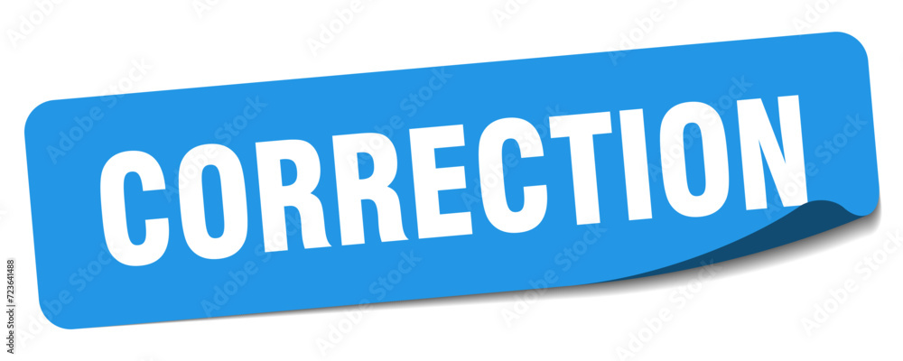 correction sticker. correction label correction sticker. correction label
