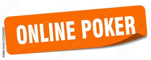 online poker sticker. online poker label