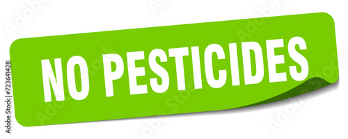 no pesticides sticker. no pesticides label