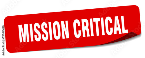 mission critical sticker. mission critical label