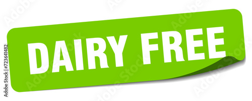 dairy free sticker. dairy free label