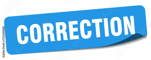 correction sticker. correction label