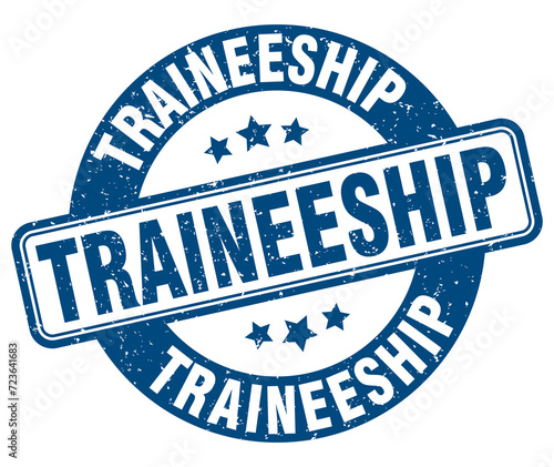 traineeship stamp. traineeship label. round grunge sign
