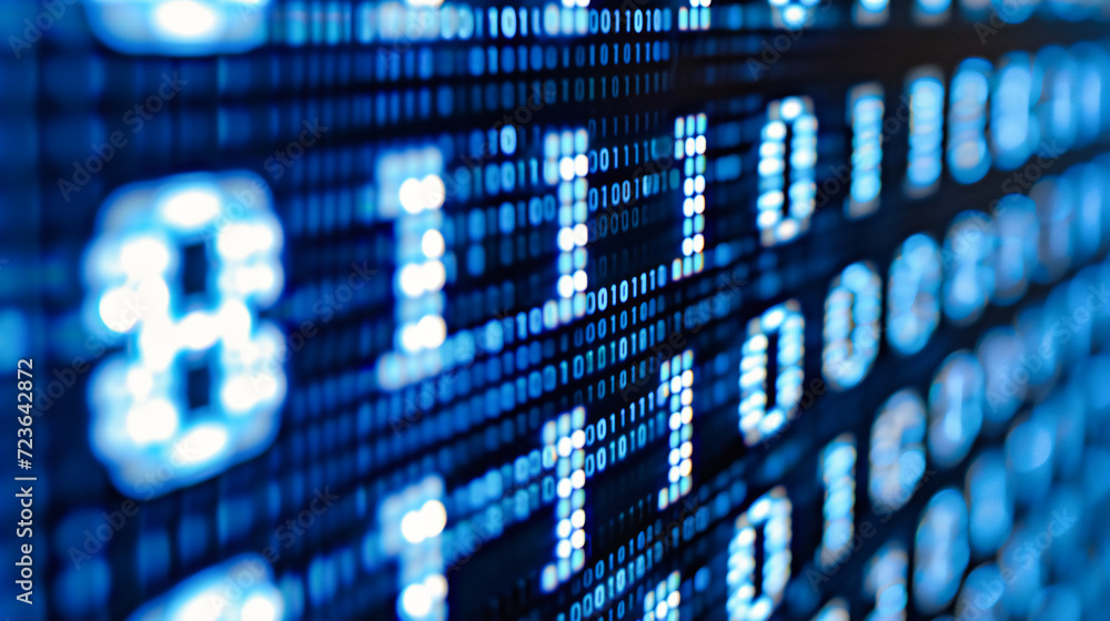 Technology Coding Computer Information and Software: Binary Cyberspace Digit Web with Program Abstract Background Network