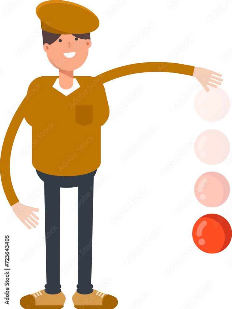 Boy with Cap Character Throwing Ball
Boy with Cap Character Throwing Ball