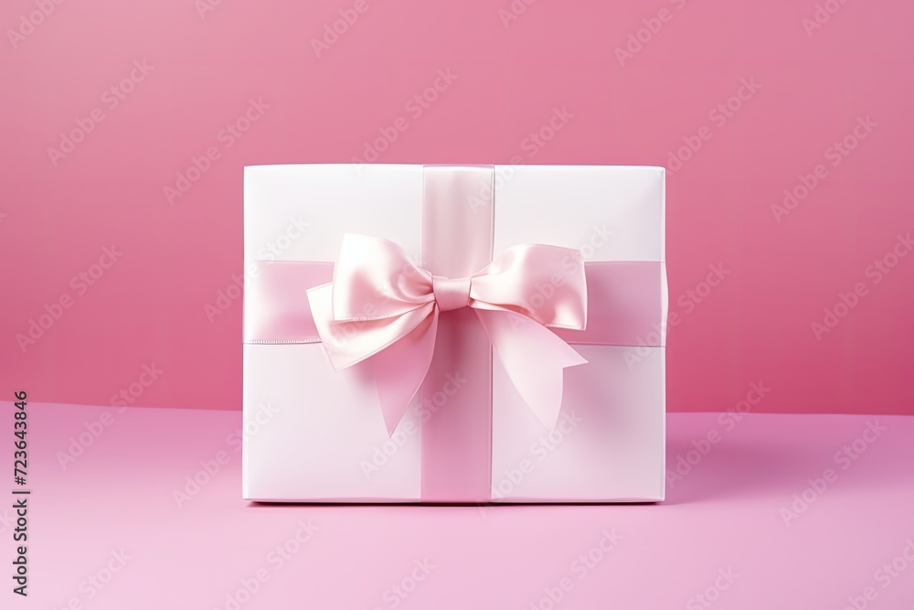Pink Gift Box with a Bow Pink Gift Box with a Bow
