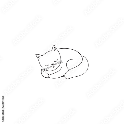 cute coloring book animal cat animal