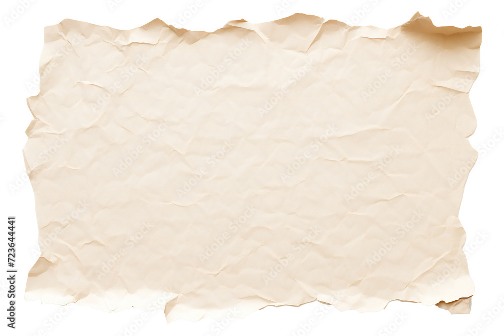 Fototapeta premium Piece of torn cardboard paper on transparent PNG background Generative Ai