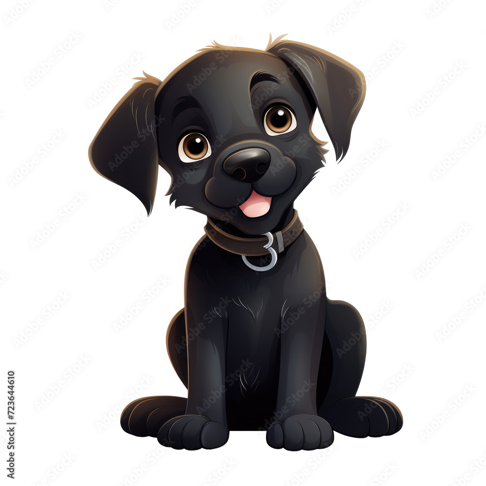Cute cartoon puppy isolated on transparent background, png Cute cartoon puppy isolated on transparent background, png