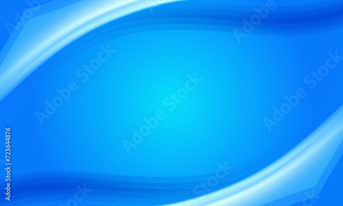 Abstract blue liquid gradient creative banner. smooth color background with copy space.