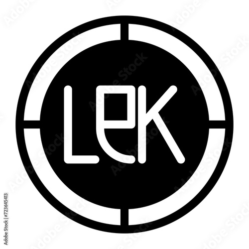 albanian lek coin flat Icon Vector Illustration Designed for web and software interfaces.