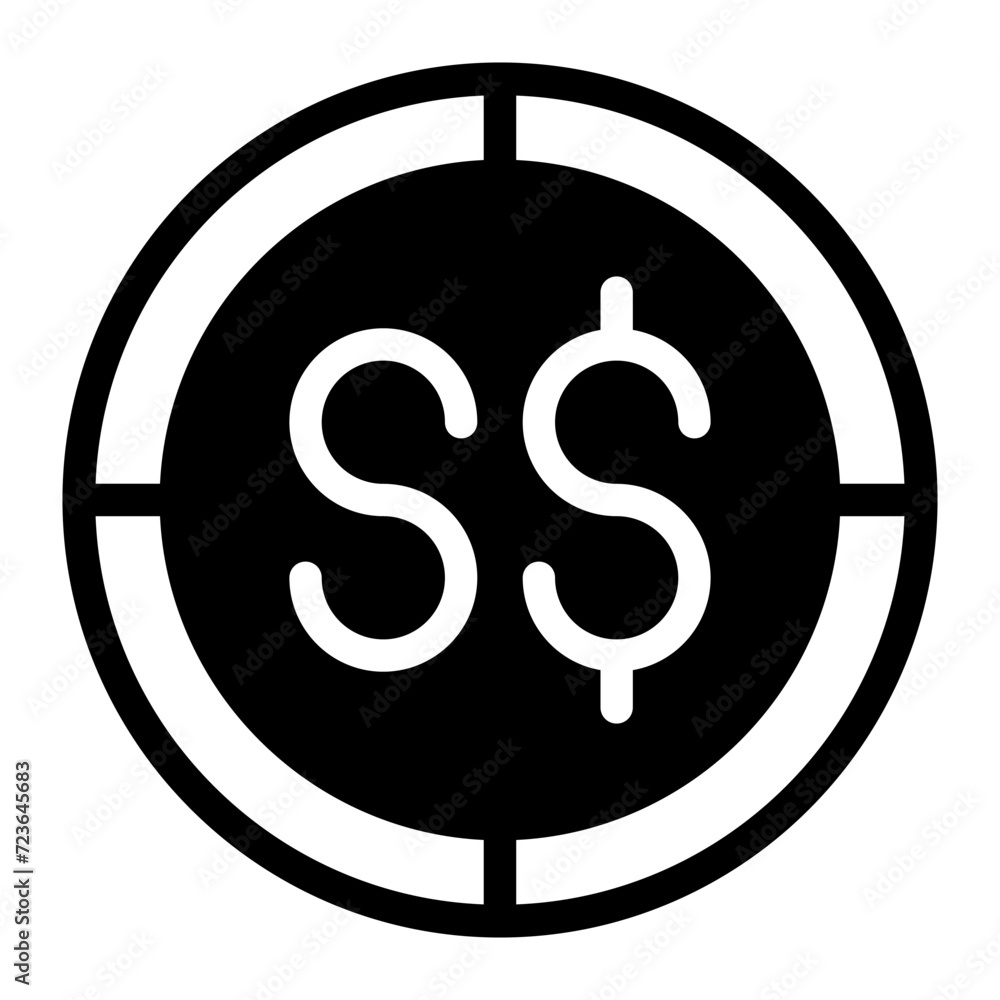 Dollar Singapore flat coin icon. vector illustration of symbol money vector icon for web design isolated on white background Dollar Singapore flat coin icon. vector illustration of symbol money vector icon for web design isolated on white background