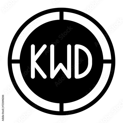 Kuwait money flat icon. vector illustration of money vector icon for web design, app mobile and software interfaces.  isolated on white background