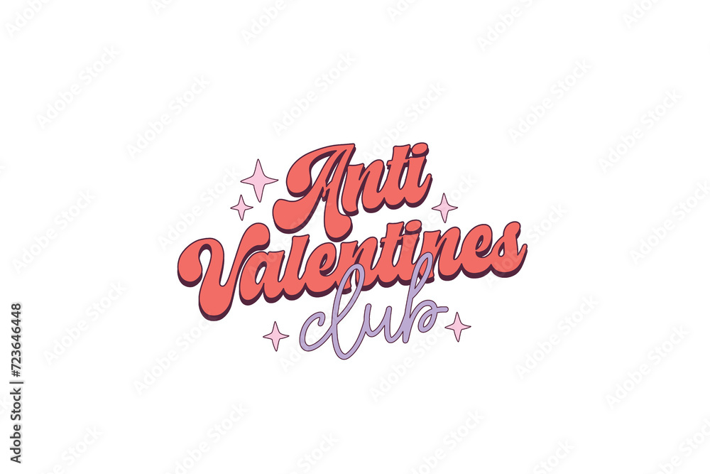 Anti Valentines Club PNG Sublimation