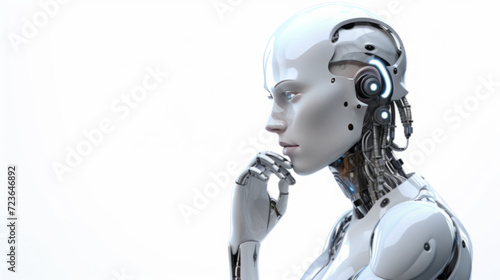 Robot face  Artificial intelligence concept.