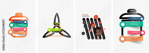 Set of infographics with line design icons. Vector illustration For Wallpaper, Banner, Background, Card, Book Illustration, landing page