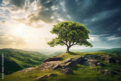 Lone Tree on a Mountain Top
