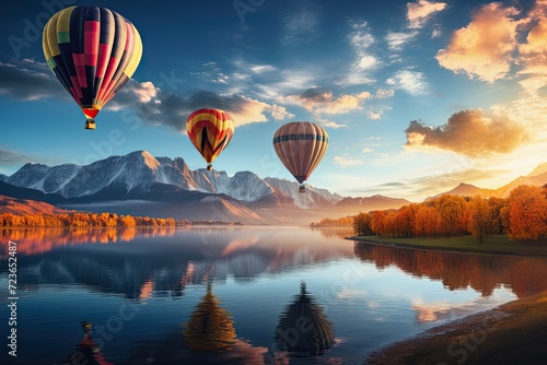 Floating on the Water - The Magic of Multiple Hot Air Balloons
