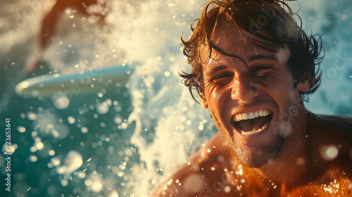 A close-up of a handsome male surfer © AlphaStock