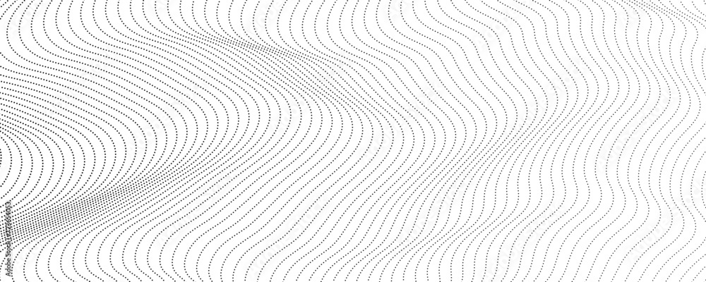 Halftone monochrome background with flowing dots Halftone monochrome background with flowing dots