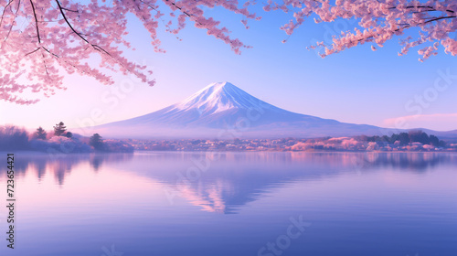 春の富士山の風景 © Rossi0917
