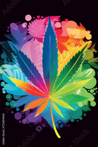 Marijuana Festival: Vintage, Watercolor, Neon, Handcrafted Legalize Event