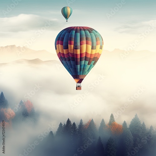 Flying above the clouds - The world s largest hot air balloon soaring through the sky