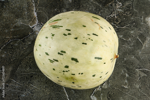 Ripe sweet juicy Dalmatin melon photo