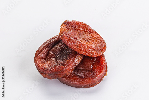 Dry chocolate apricot heap isolated