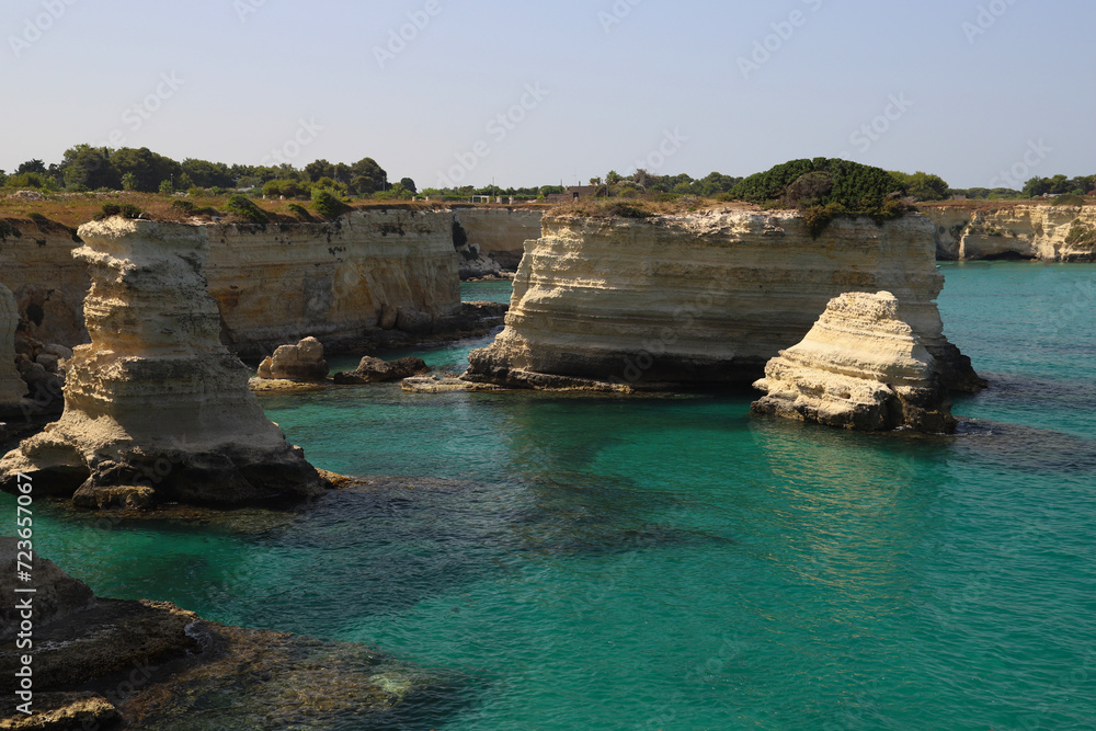 The Beautiful cliffs of Torre Sant'Andrea in Salento - Puglia