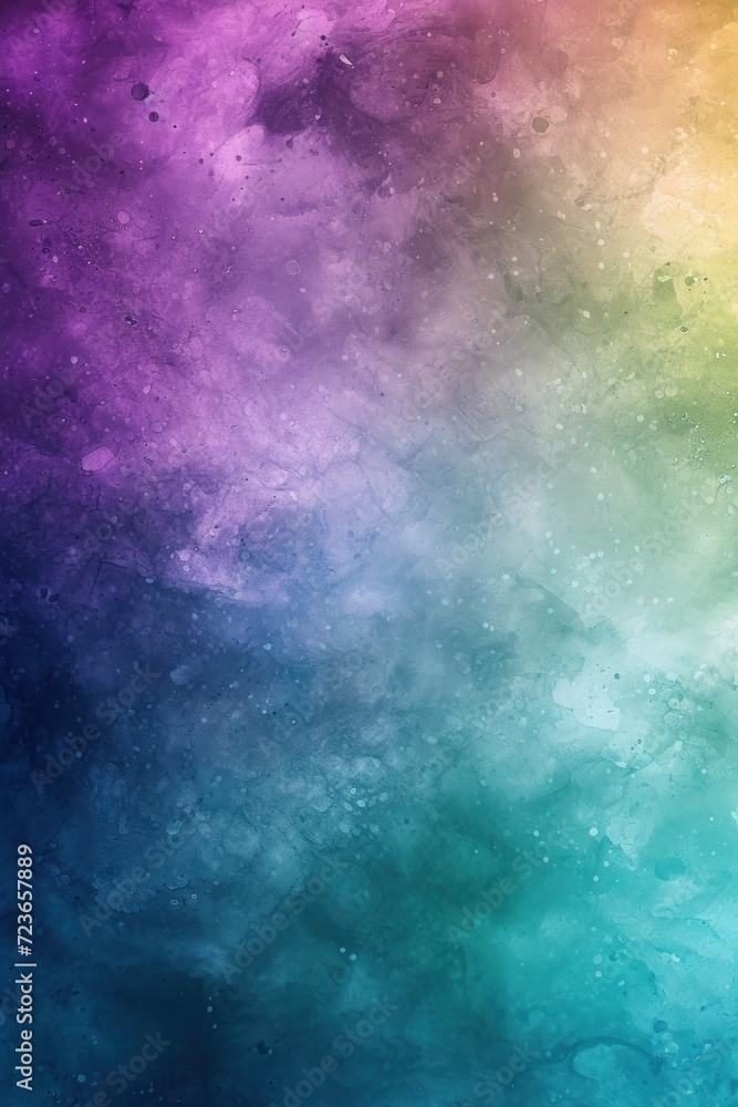 Abstract watercolor background with a deep space galaxy theme, shades of purple and blue dominate